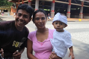 Devote Family at Water Springs Temple